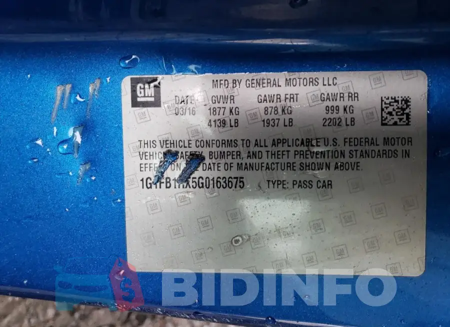 1G1FB1RX5G0163675 Photo# 12