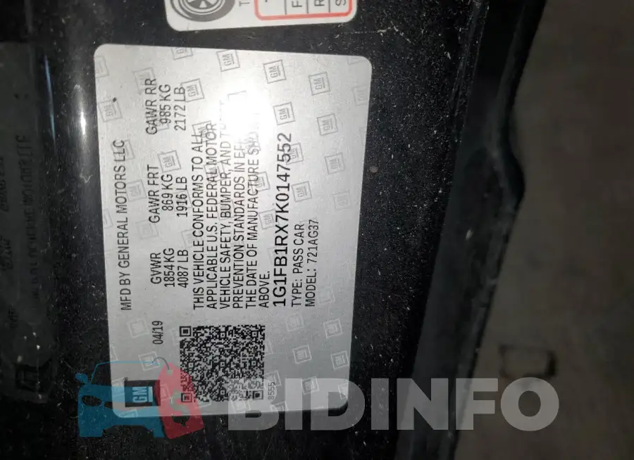 1G1FB1RX7K0147552 Photo# 12