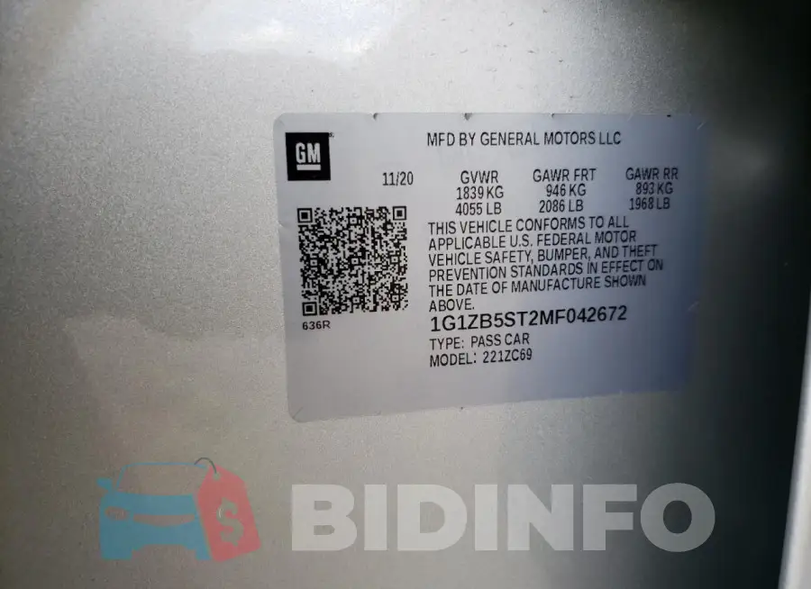1G1ZB5ST2MF042672 Photo# 13