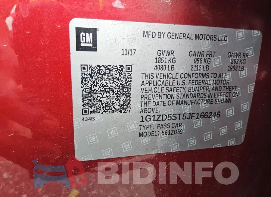 1G1ZD5ST5JF166246 Photo# 12