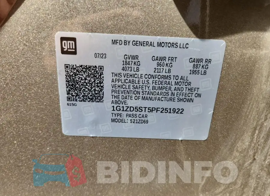 1G1ZD5ST5PF251922 Photo# 12