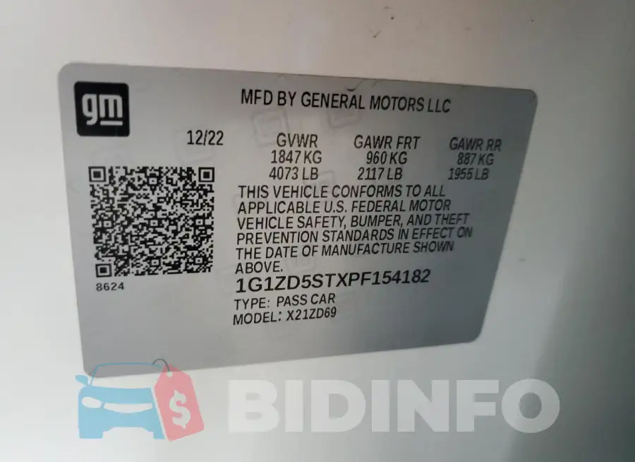1G1ZD5STXPF154182 Photo# 13