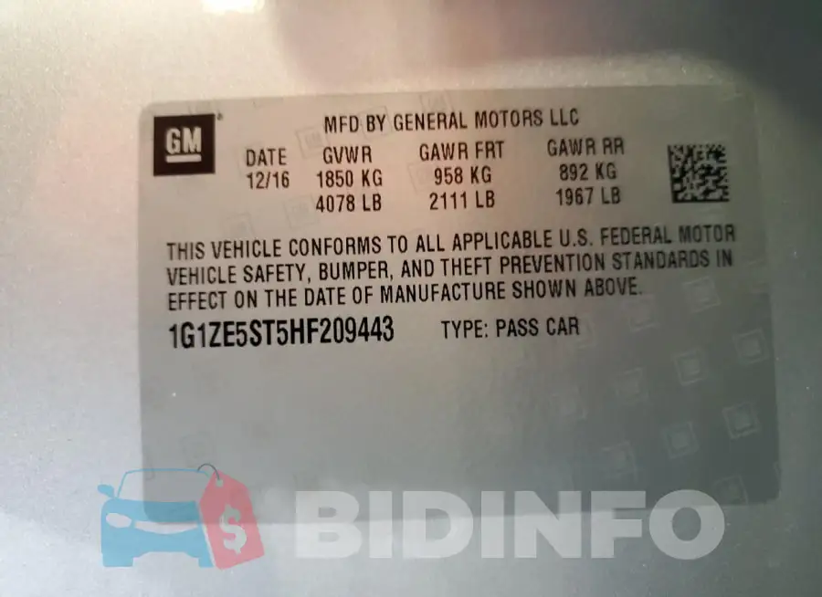 1G1ZE5ST5HF209443 Photo# 12