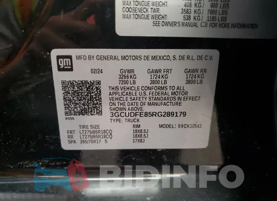 3GCUDFE85RG289179 Photo# 13