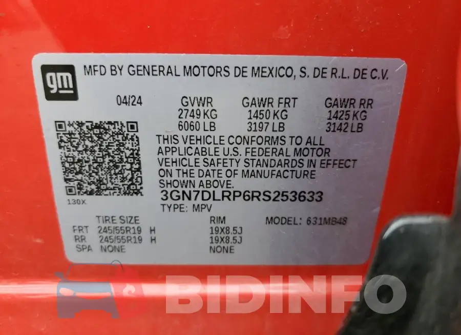 3GN7DLRP6RS253633 Photo# 13