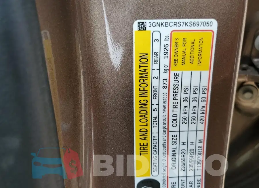 3GNKBCRS7KS697050 Photo# 13
