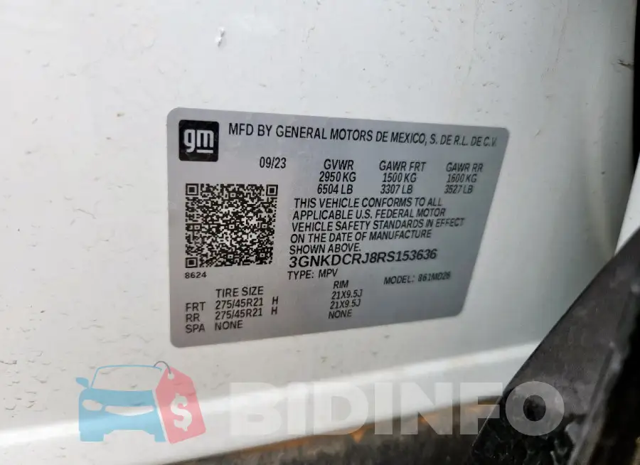 3GNKDCRJ8RS153636 Photo# 12