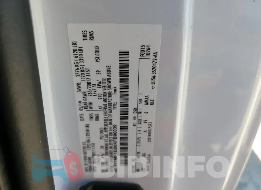 1FTMF1EB6KFB96039 Photo# 12