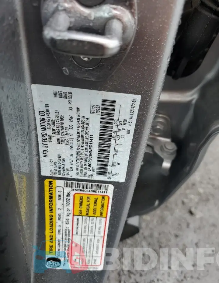 3FMCR9C64NRD11411 Photo# 14