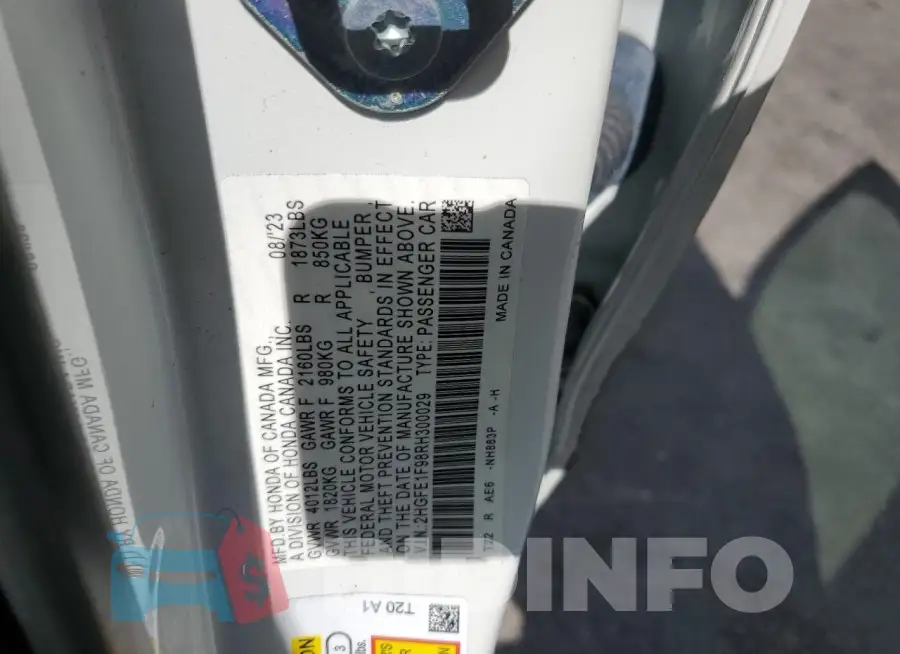 2HGFE1F98RH300029 Photo# 12