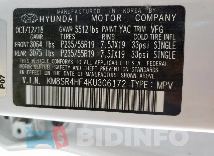 KM8SR4HF4KU306172 Photo# 13
