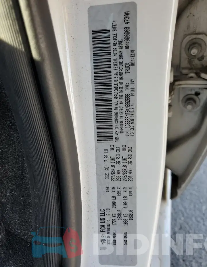 1C6SRFMT9KN892686 Photo# 12
