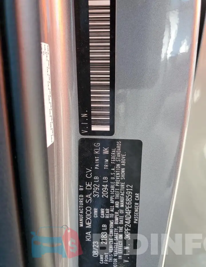 3KPF24AD4PE685912 Photo# 13