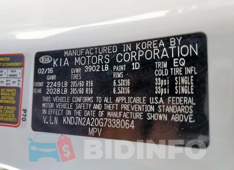 KNDJN2A20G7338064 Photo# 14