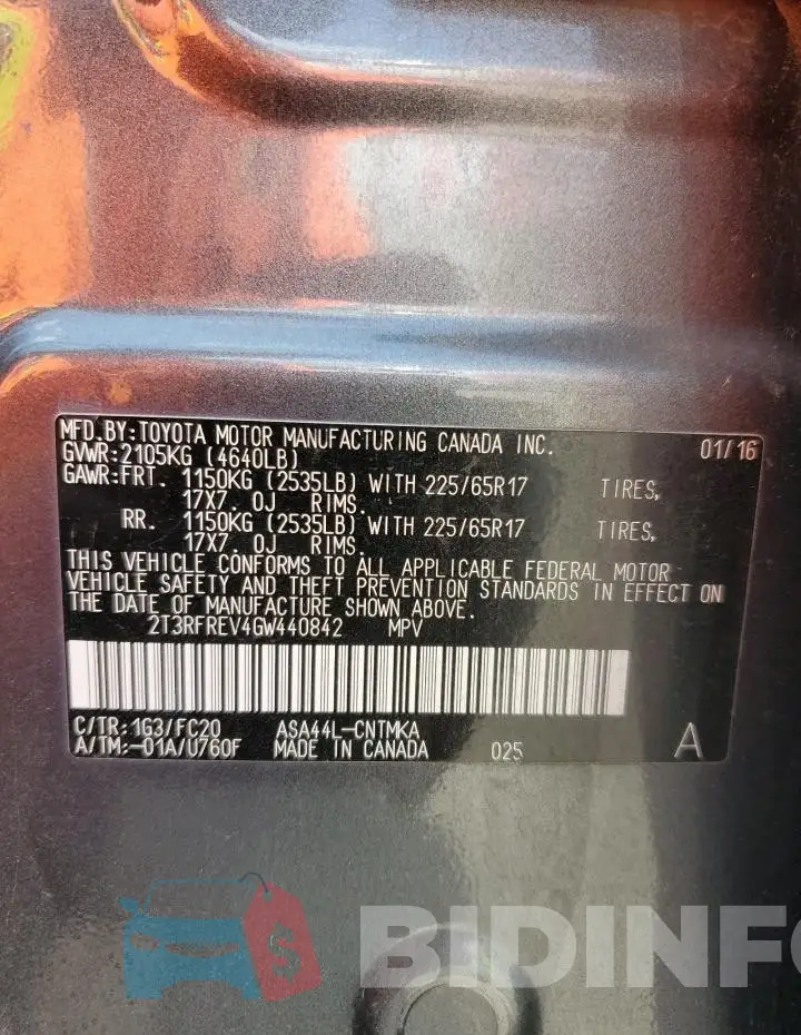 2T3RFREV4GW440842 Photo# 13