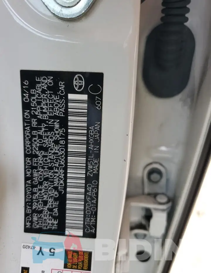 JTDKARFU6G3018175 Photo# 12