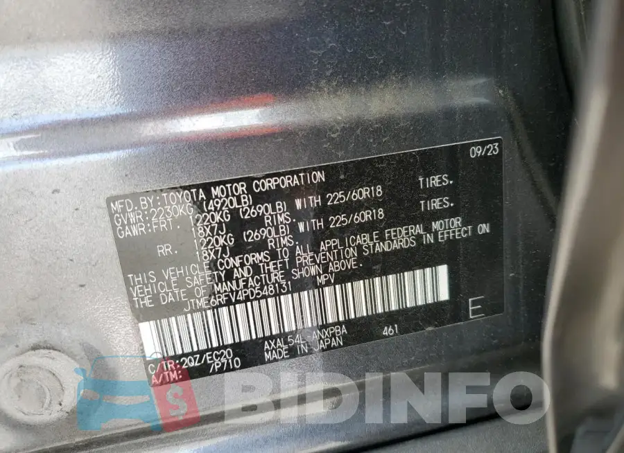 JTME6RFV4PD548131 Photo# 12