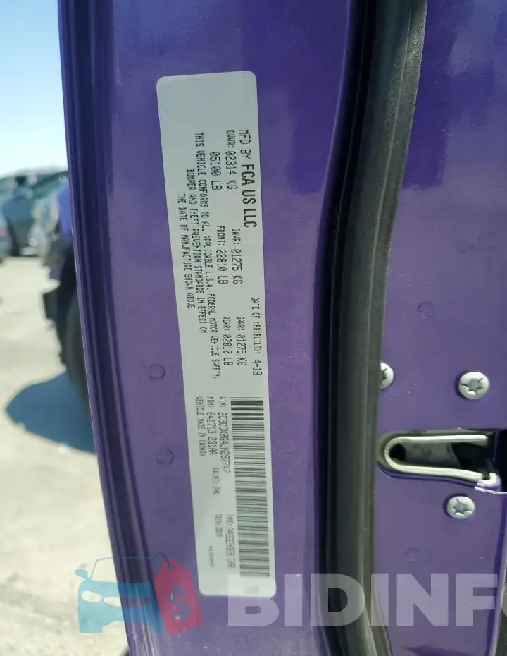 2C3CDXBG4JH297747 Photo# 13