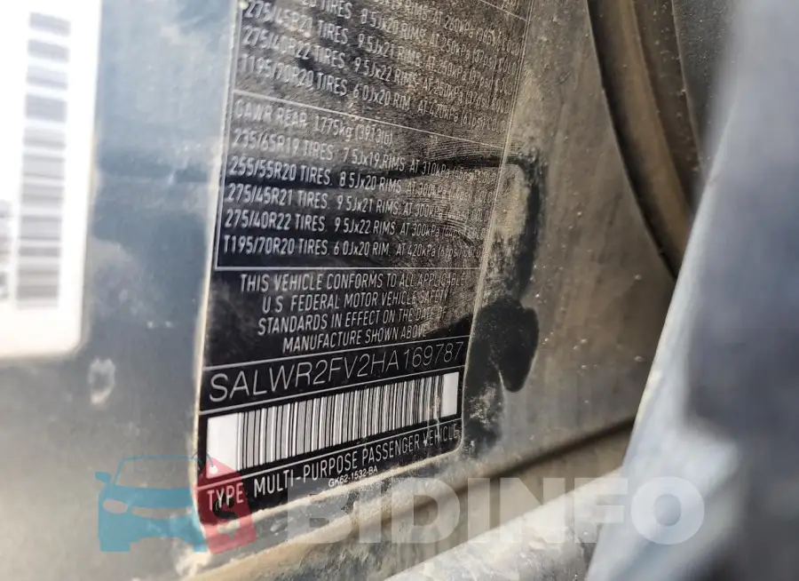 SALWR2FV2HA169787 Photo# 14