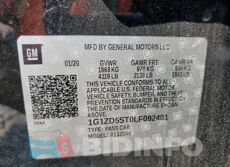 1G1ZD5ST0LF092401 Photo# 12