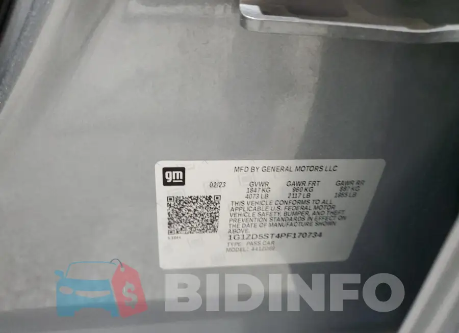 1G1ZD5ST4PF170734 Photo# 13