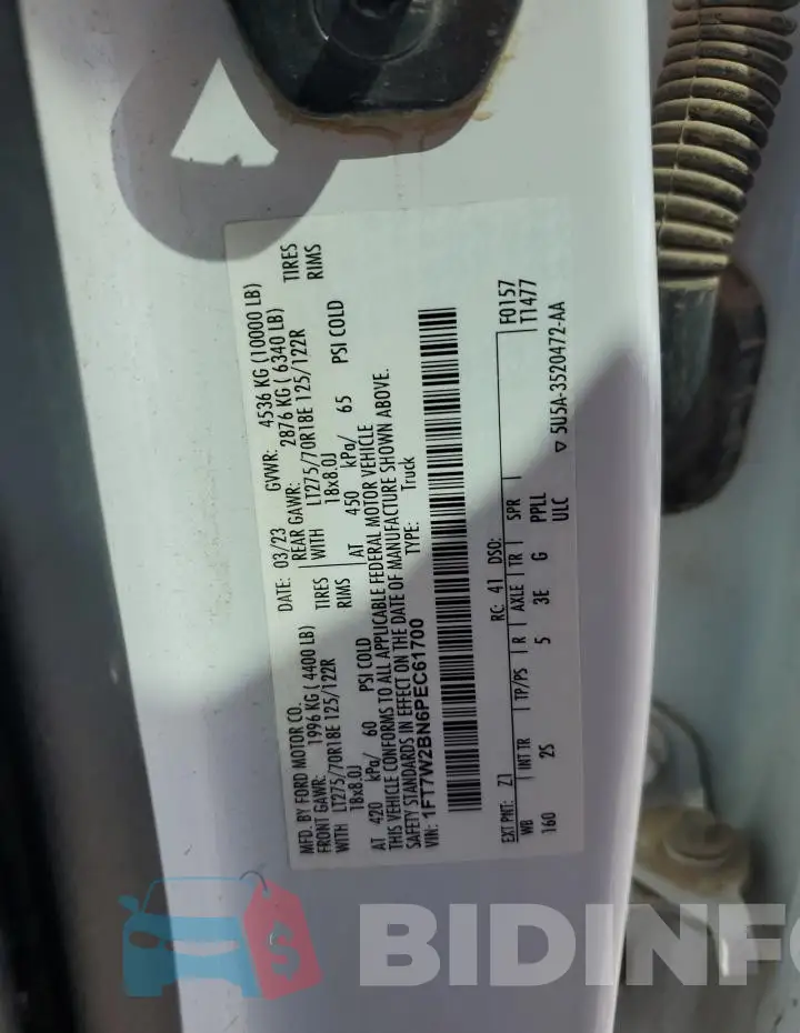 1FT7W2BN6PEC61700 Photo# 12