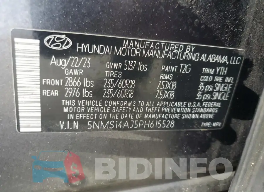 5NMS14AJ5PH615528 Photo# 13