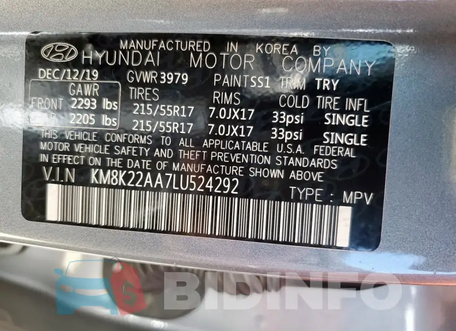 KM8K22AA7LU524292 Photo# 14