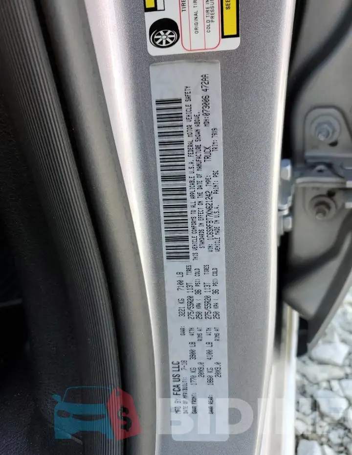 1C6SRFBT7KN621242 Photo# 12