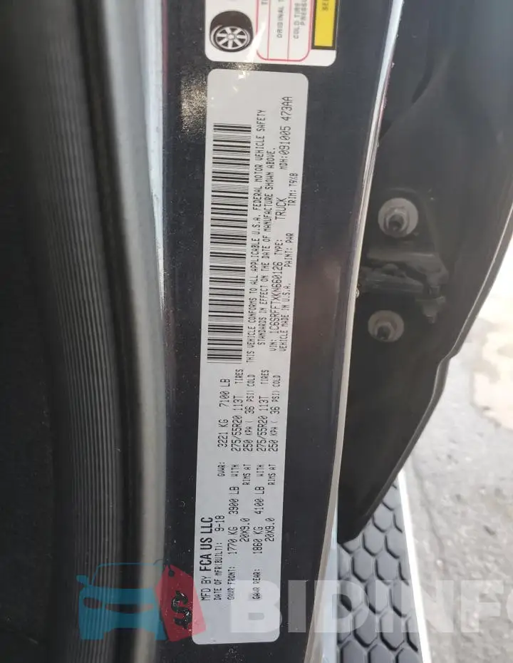 1C6SRFFTXKN660126 Photo# 12