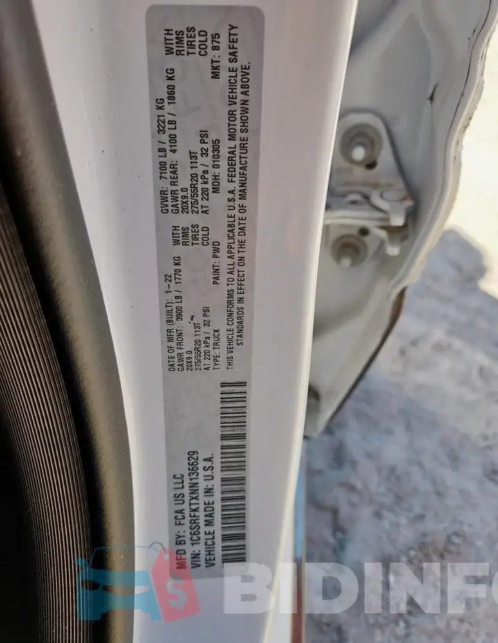 1C6SRFKTXNN136629 Photo# 12
