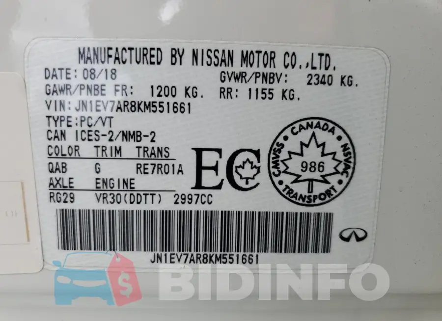JN1EV7AR8KM551661 Photo# 12