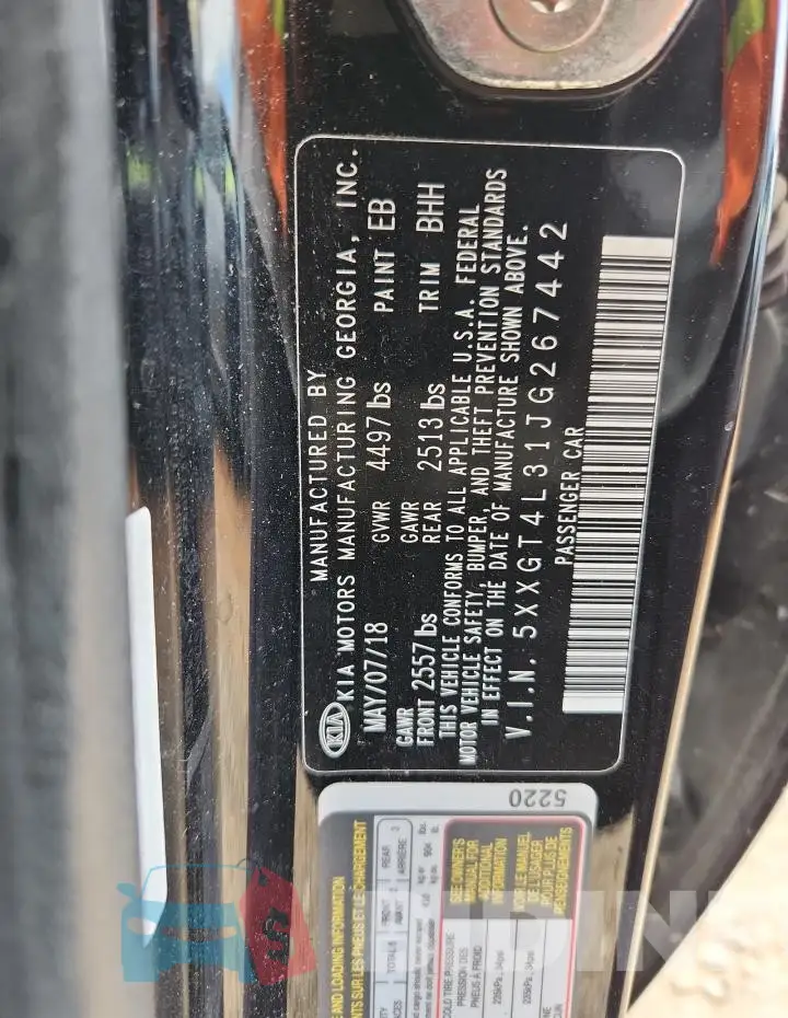 5XXGT4L31JG267442 Photo# 12