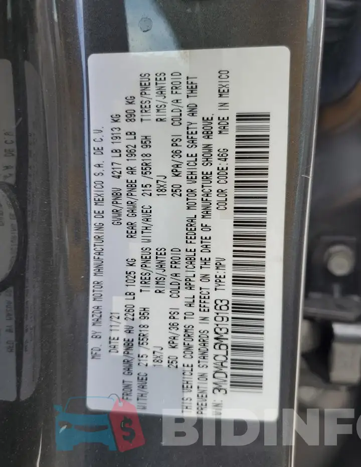 3MVDMACL6MM319163 Photo# 13