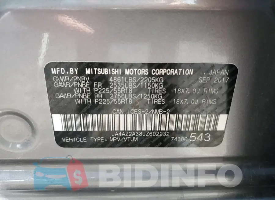 JA4AZ2A38JZ602232 Photo# 14