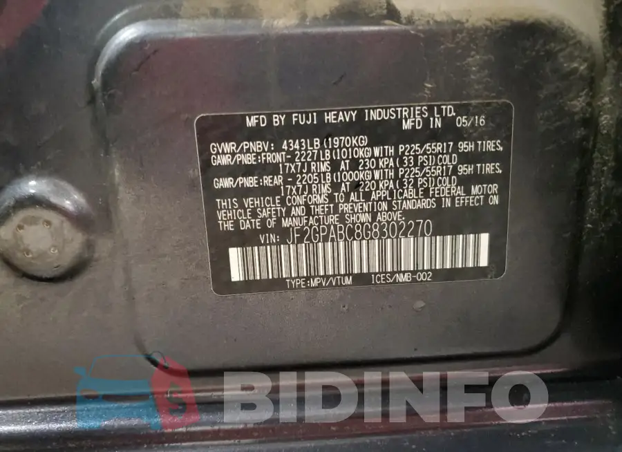 JF2GPABC8G8302270 Photo# 13