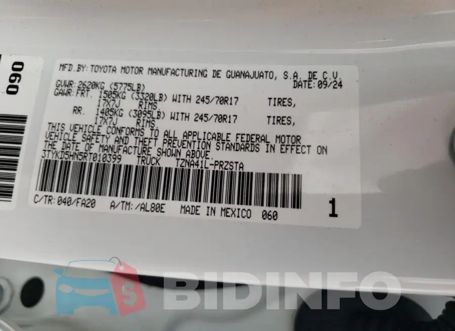3TYKD5HN5RT010399 Photo# 12