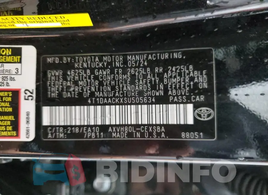 4T1DAACKXSU505634 Photo# 13