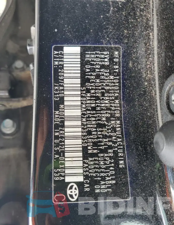 5YFDPMAE7MP236350 Photo# 12