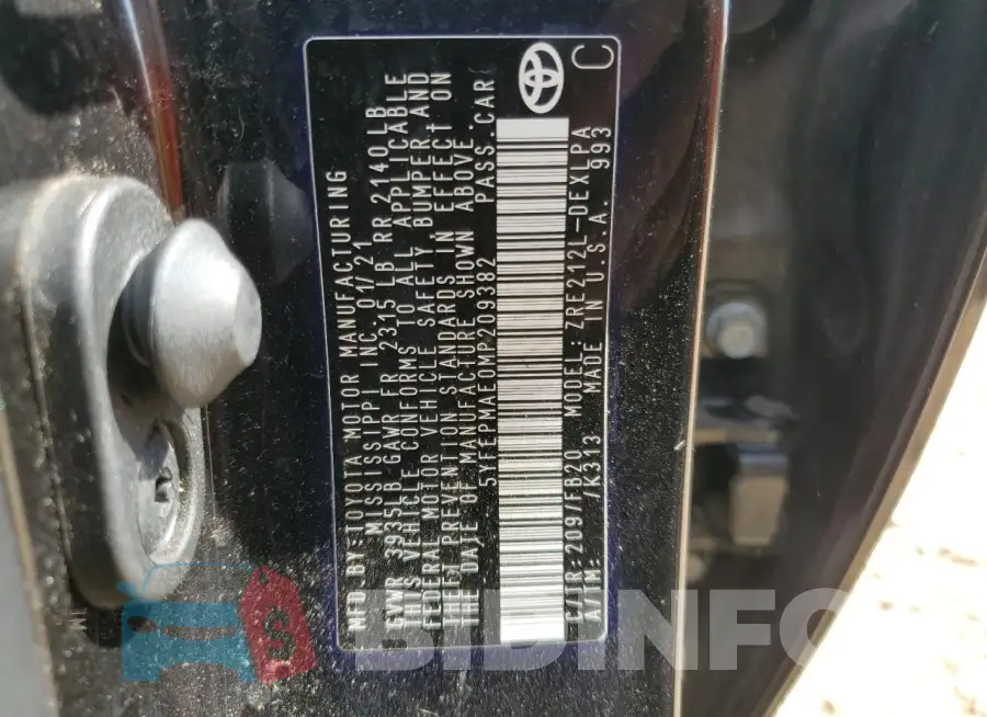 5YFEPMAE0MP209382 Photo# 13