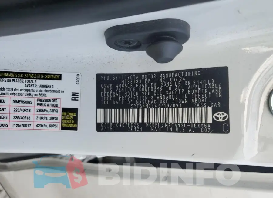 5YFS4MCE4RP197091 Photo# 12