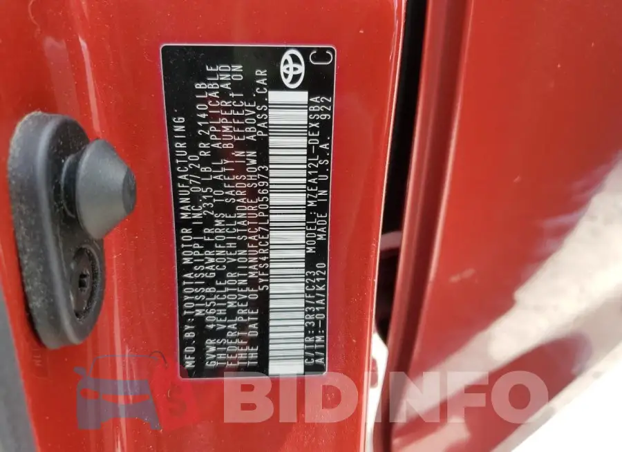 5YFS4RCE7LP056973 Photo# 12
