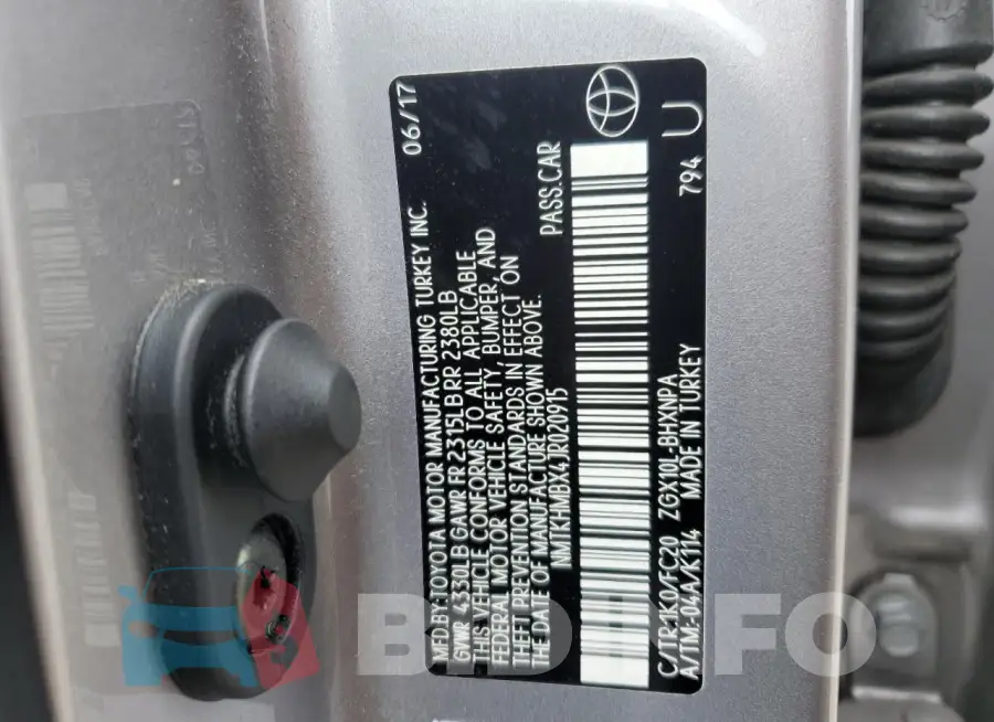 NMTKHMBX4JR020915 Photo# 13