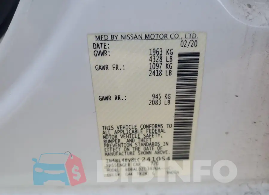 1N4BL4BV8LC241054 Photo# 12
