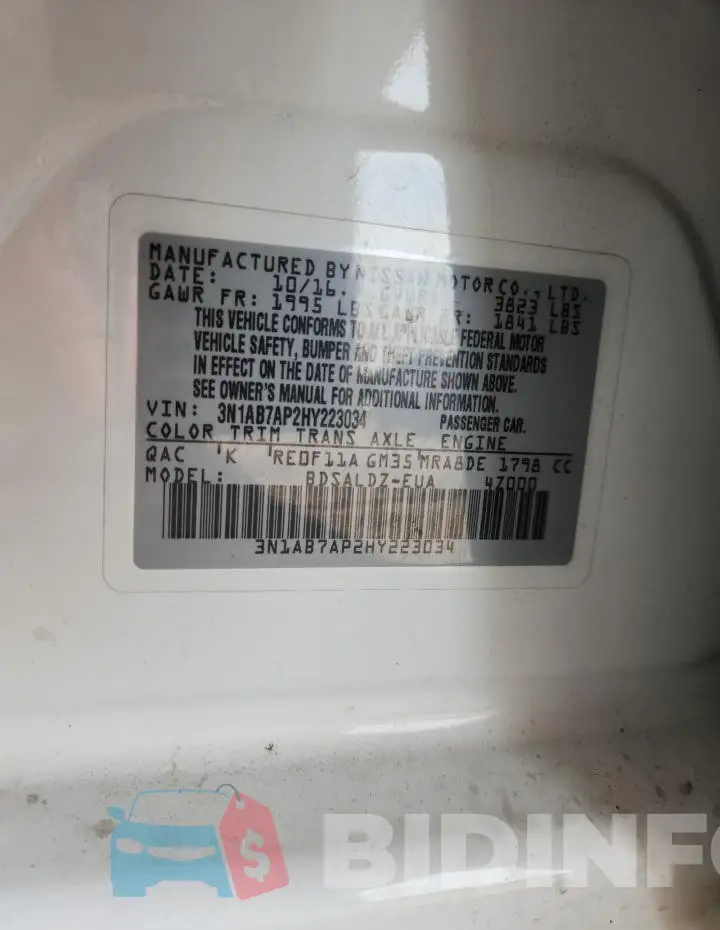 3N1AB7AP2HY223034 Photo# 12