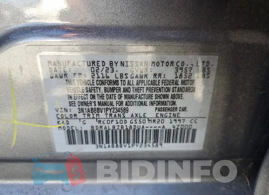 3N1AB8BV1PY234589 Photo# 12