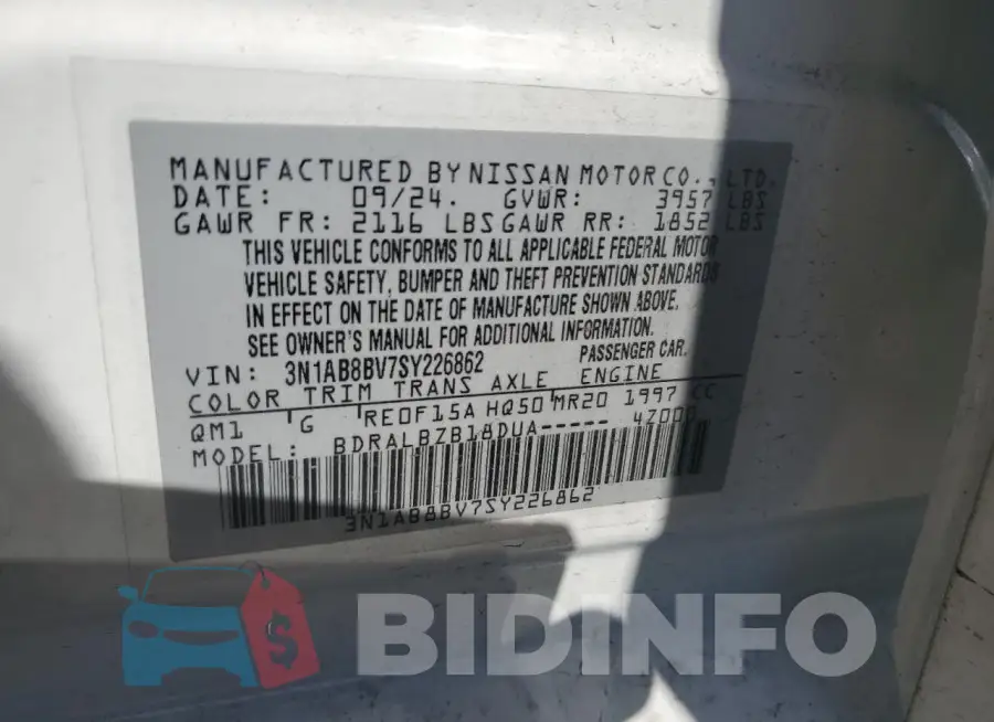 3N1AB8BV7SY226862 Photo# 12
