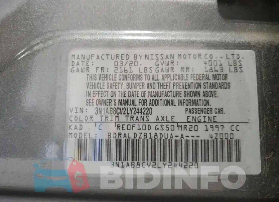 3N1AB8CV2LY244220 Photo# 12