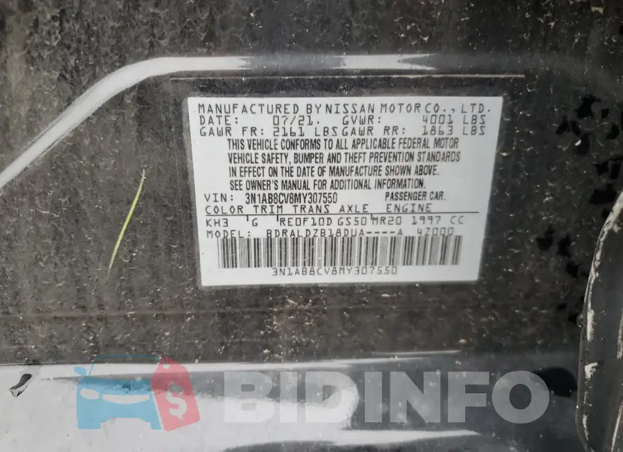 3N1AB8CV8MY307550 Photo# 12