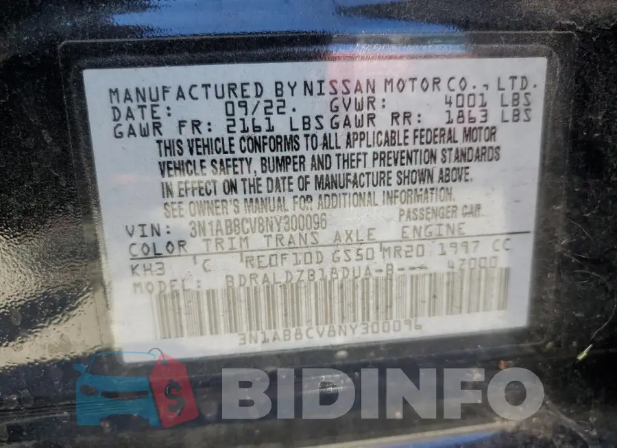3N1AB8CV8NY300096 Photo# 12